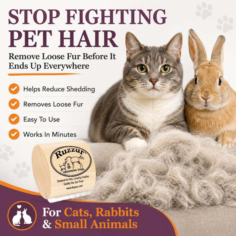 Ruzzur Kit — De-Shedding Brush + Waterless Cleansing Mist for Dogs, Cats & All Pets