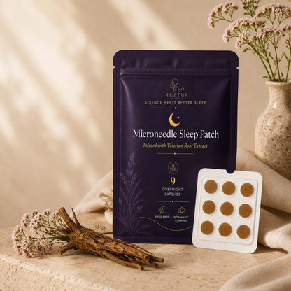Ruzzur Microneedle Sleep Patches – Valerian Root, 9 Overnight Patches