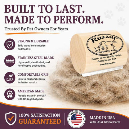 Ruzzur Kit — De-Shedding Brush + Waterless Cleansing Mist for Dogs, Cats & All Pets