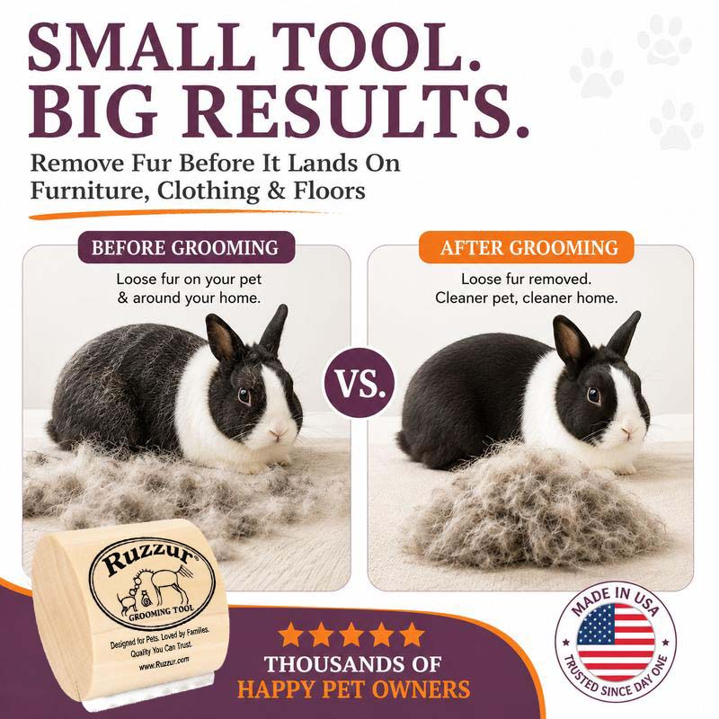 Ruzzur Kit — De-Shedding Brush + Waterless Cleansing Mist for Dogs, Cats & All Pets