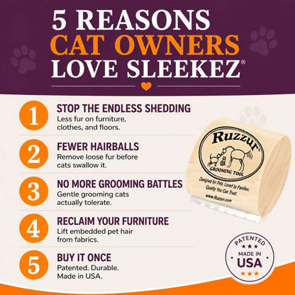 Ruzzur Kit — De-Shedding Brush + Waterless Cleansing Mist for Dogs, Cats & All Pets